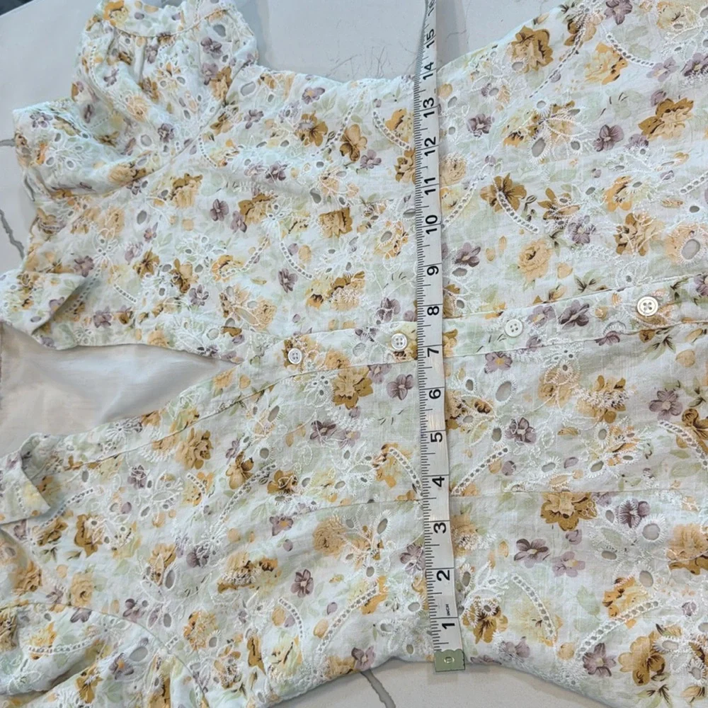 Free the Roses Yellow Roses Dress size S - Picture 8 of 9